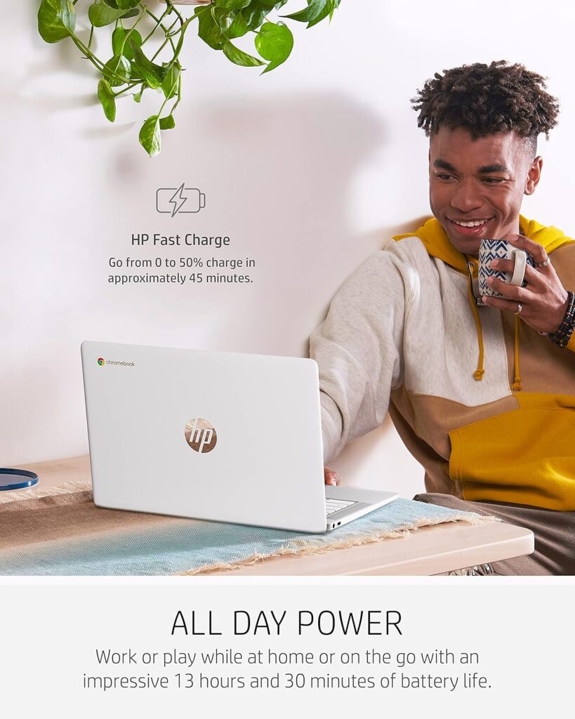 HP Chromebook 14 Laptop - Intel Celeron, 4GB RAM, 14” HD Display, Perfect for Home, School & Entertainment